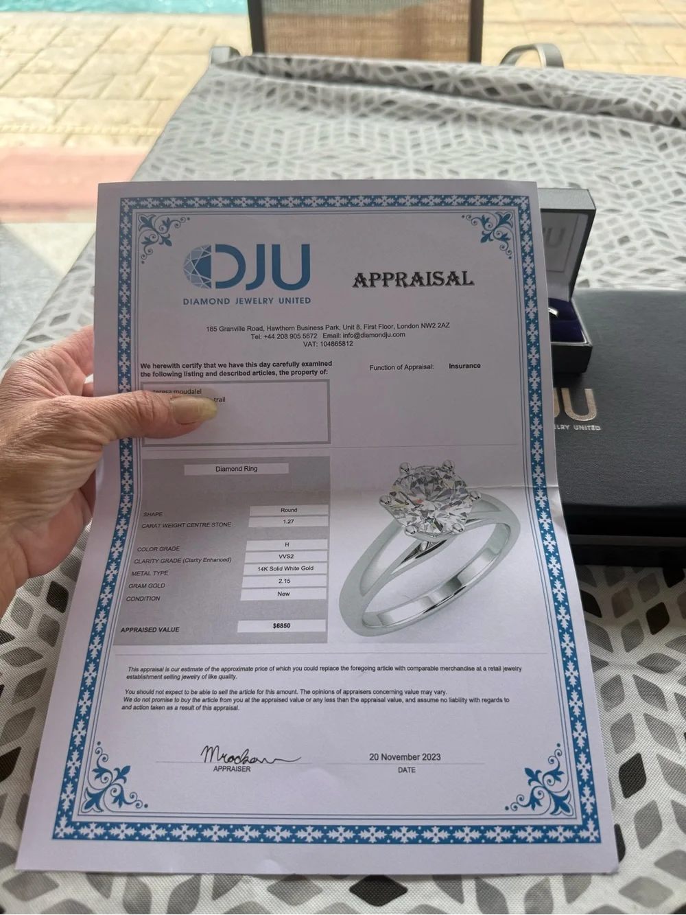 DJU Black Jewelry Gift Box by